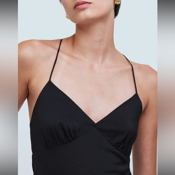 Madewell‎ Layton Midi Slip Dress in black size 12 - Picture 5 of 10